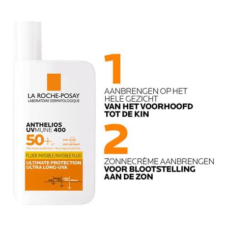 La Roche-Posay Anthelios UVMune 400 Onzichtbare Zonnefluide SPF50+ 50 ML