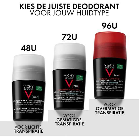 Vichy Homme Deodorant Roller 72U 50 ML