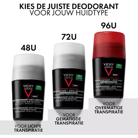 Vichy Homme Deodorant Roller 72U 50 ML