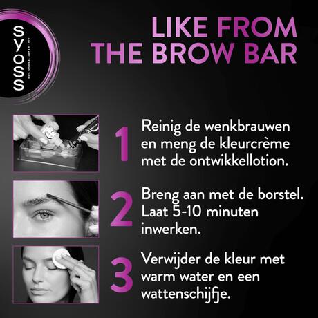 Syoss Browtint Wenkbrauw-wimper verf Donkerbruin