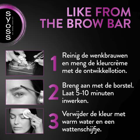 Syoss Browtint Wenkbrauw-wimper verf Donkerbruin