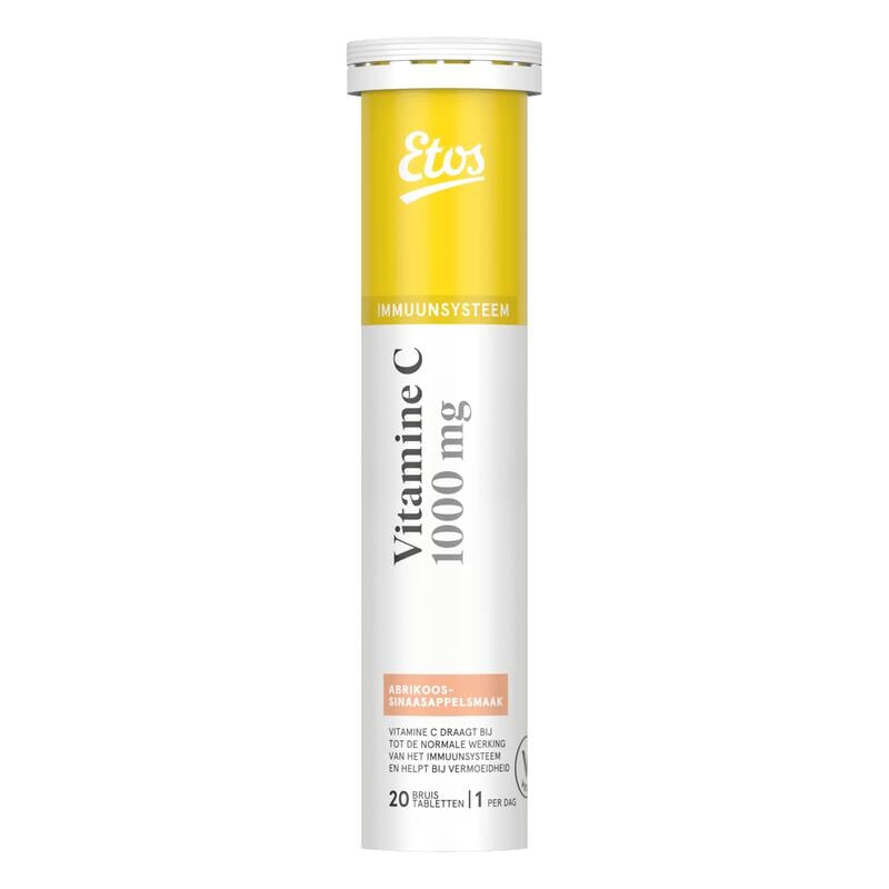 Etos Vitamine C Abrikoos/Sinasappel Bruistabletten 20 stuks