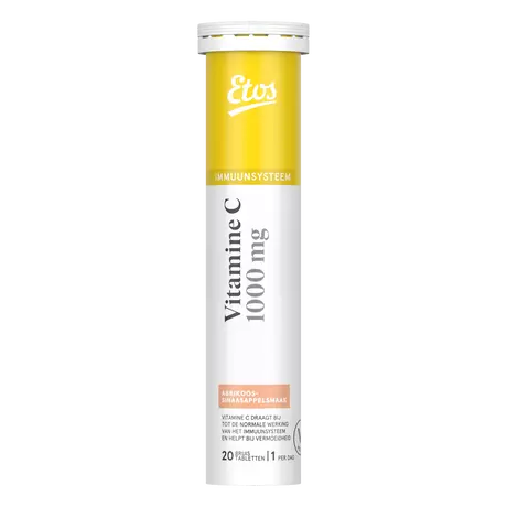 Etos Vitamine C Abrikoos/Sinasappel Bruistabletten 20 stuks