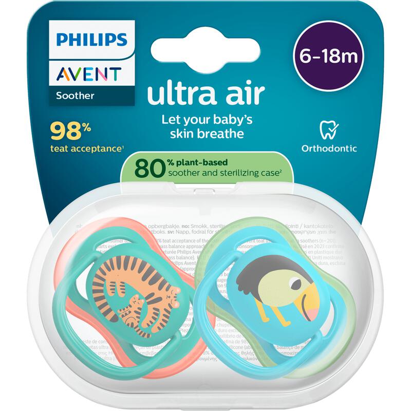 Philips Avent Fopspeen Ultra Air Day 6-18M SCF087/11 2 stuks