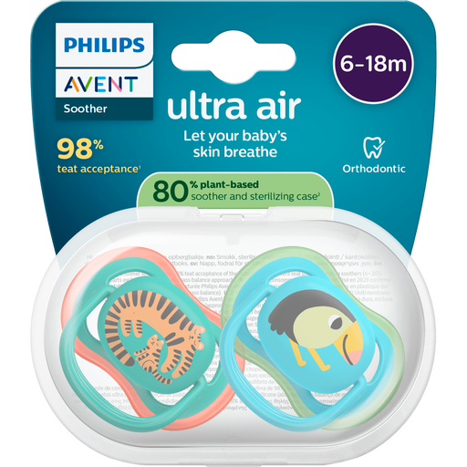 Philips Avent Fopspeen Ultra Air Day 6-18M SCF087/11 2 stuks