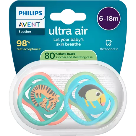 Philips Avent Fopspeen Ultra Air Day 6-18M SCF087/11 2 stuks