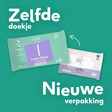 Naïf Plasticvrije Lotion Billendoekjes 8x54 stuks