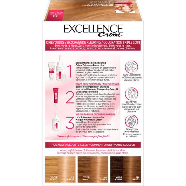L'Oréal Paris Excellence Crème Verzorgende Crèmekleuring 8 Licht Blond