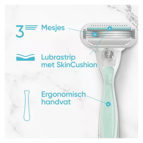 Gillette Venus Smooth Sensitive Navulmesjes 4 stuks