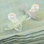 Difrax Fopspeen natural siliconen 6-12M Stone/ Sage