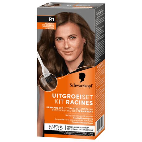 Schwarzkopf Permanent Color Uitgroeiset R1 Licht - Middenbruin