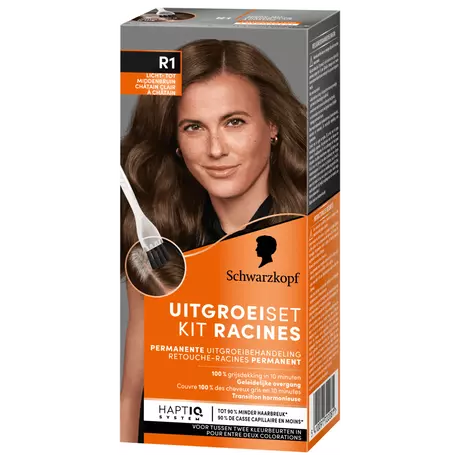 Schwarzkopf Permanent Color Uitgroeiset R1 Licht Middenbruin