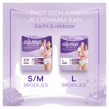 Always Disceet Postpartum Wegwerpbroekjes Maat S/M 9 Stuks