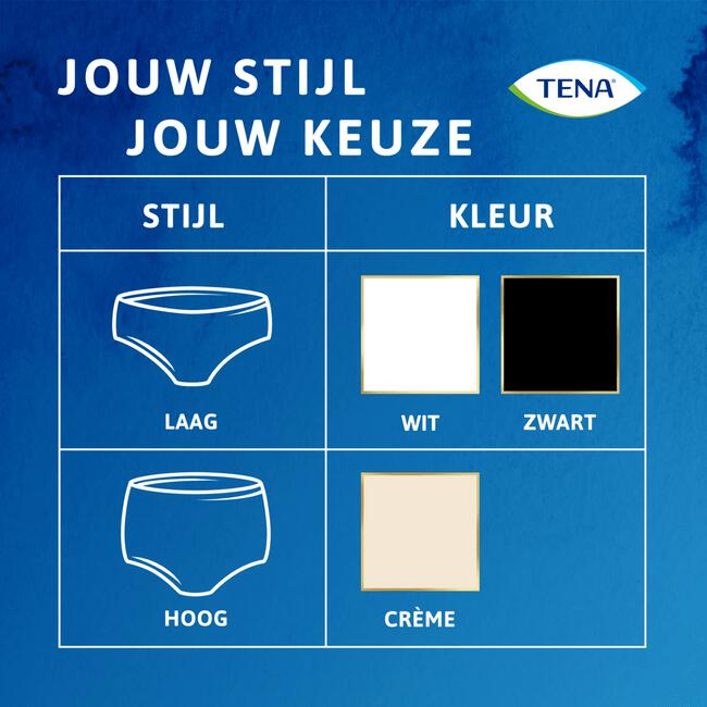 TENA Silhouette Plus High Waist Wegwerpbroekjes Crème L 8 stuks