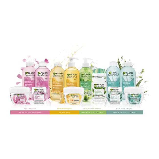 Garnier SkinActive Rozenwater Reinigingsmelk Droge Huid 200 ML