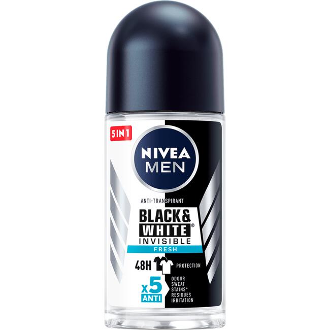 NIVEA MEN Black & White Invisible Fresh Deodorant Roller 50 ML