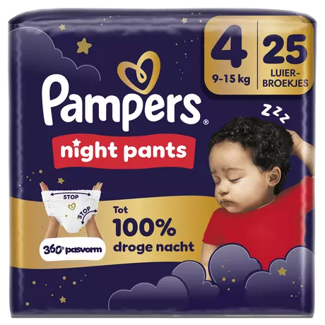 Pampers Baby Dry Night Pants Luierbroekjes Maat 4 9-15 kg 25 stuks