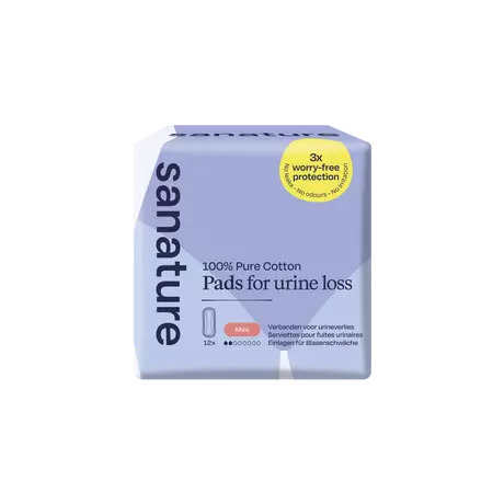Sanature Pro Vivo 100% Katoenen Incontinentieverband Mini 12 stuks