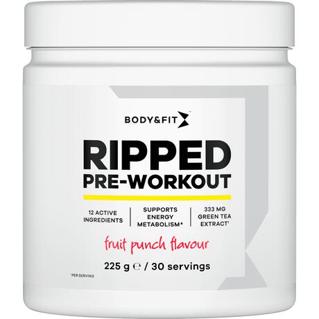 Body&Fit ripped pre-workout fruit punch 225gr