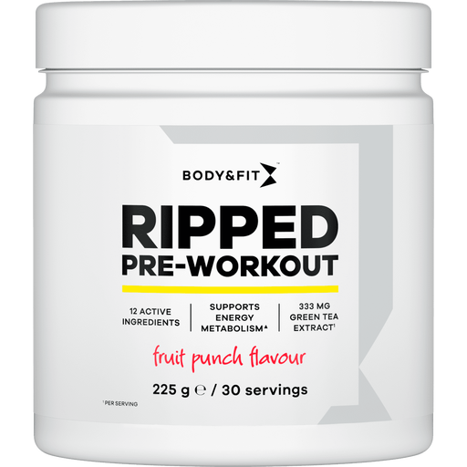 Body&Fit Ripped Pre-Workout Fruit Punch 225 gram