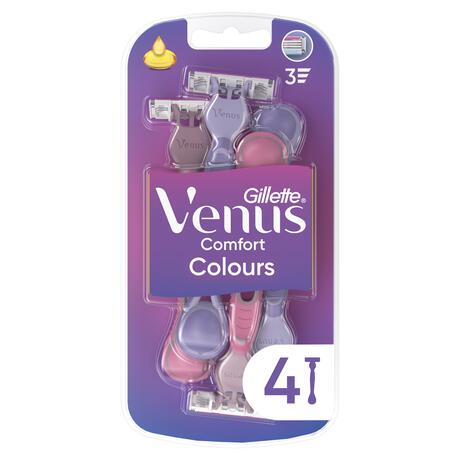 Gillette Venus Comfort Colors Wegwerpmesjes 3+1 stuks
