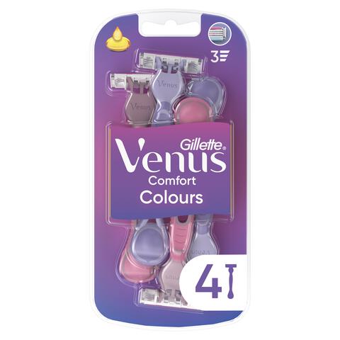 Gillette Venus Comfort Colors Wegwerpmesjes 3+1 stuks