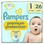 Pampers Premium Protection Luiers Maat 1 2-5 KG 26 stuks