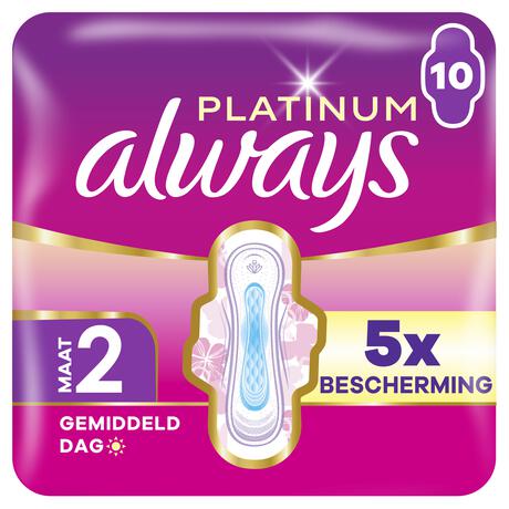 Always Maandverband Platinum Long 10 stuks