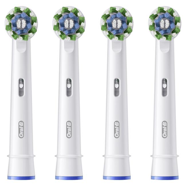 Oral-B Cross Action Opzetborstels Wit - 4 Stuks