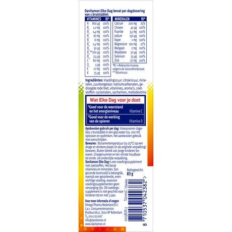 Davitamon Elke Dag Bruistabletten Granaatappelsmaak