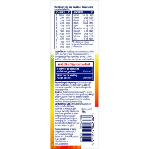 Davitamon Elke Dag Bruistabletten Granaatappelsmaak