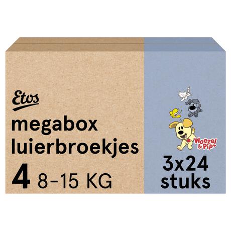 Etos Woezel & Pip Luierbroekjes Maxi Megabox Maat 4 8-15 kg 72 stuks