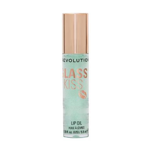 Revolution Glass Kiss Roller Ball Lip Oil Pixiedust Green Shimmer