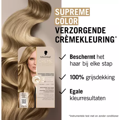 Schwarzkopf Creme Supreme Haarkleuring 8-0 Natuurlijk Blond