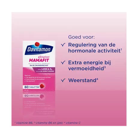 Davitamon Compleet Mamafit na Zwangerschap Tabletten 60 stuks
