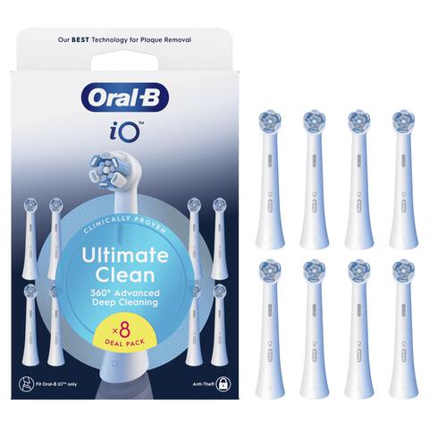 Oral-B iO Ultimate Clean Opzetborstels Wit 8 Stuks