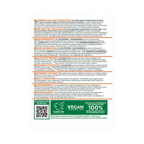 Garnier Vitamine C* Wonder Tint SPF 50+ licht 40 Ml