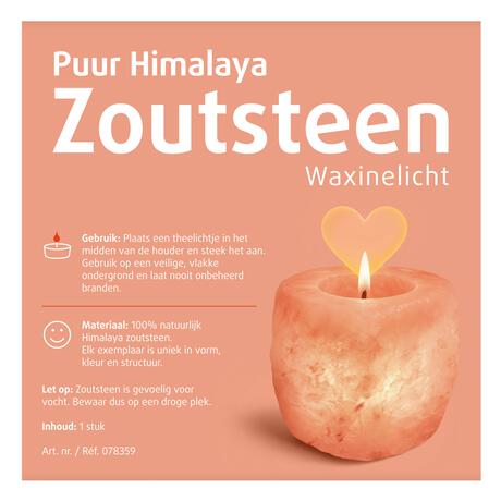 Lucovitaal Puur Himalaya Zoutsteen Waxinelicht