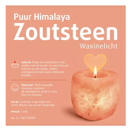 Lucovitaal Puur Himalaya Zoutsteen Waxinelicht