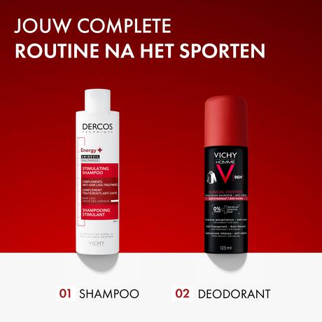 Vichy Homme Deodorant 96H Clinical Control Spray 125 ML