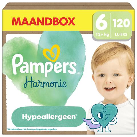 Pampers Harmonie Maandbox Luiers Maat 6 13+ KG 120 stuks