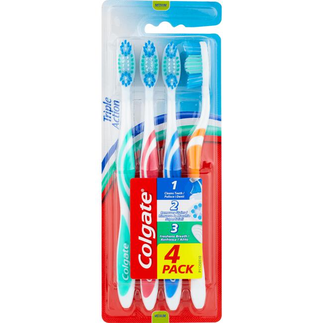 Colgate Triple Action Medium Tandenborstels - 4 stuks