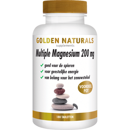 Golden Naturals Multiple Magnesium 200 MG Tabletten 180 stuks