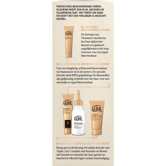 Guhl Protecture Beschermende Crème-Haarkleuring 8 Lichtblond 2x50 ML