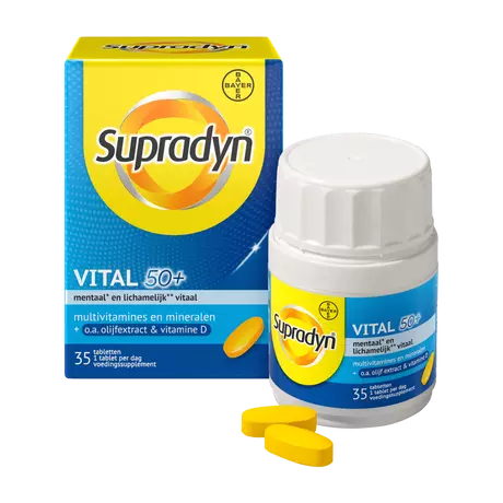 Supradyn Vital 50+ Multivitamines Vijftigplussers Tabletten 25 stuks