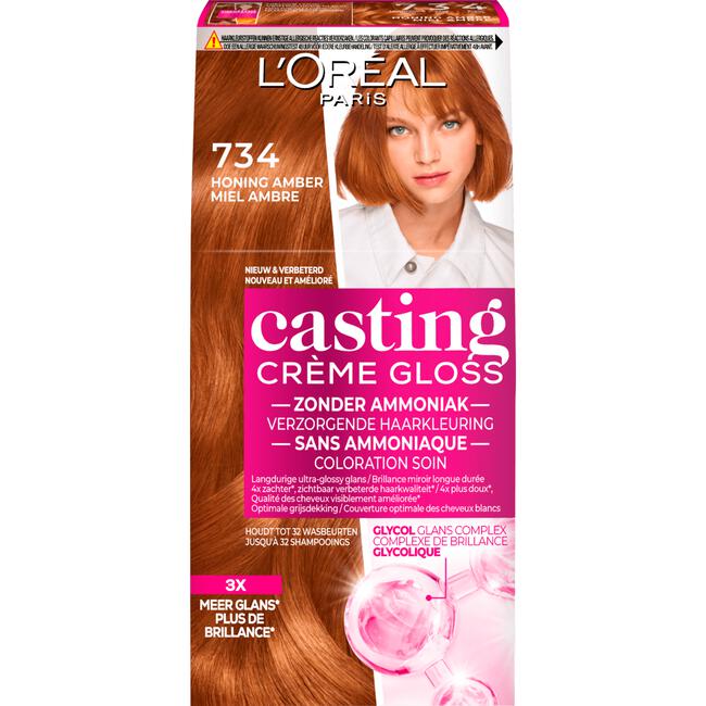 L'Oréal Paris Casting Crème Gloss Haarverf 734 Goudkoperblond