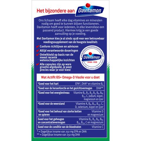 Davitamon Actifit 65+ Omega 3 Visolie Capsules