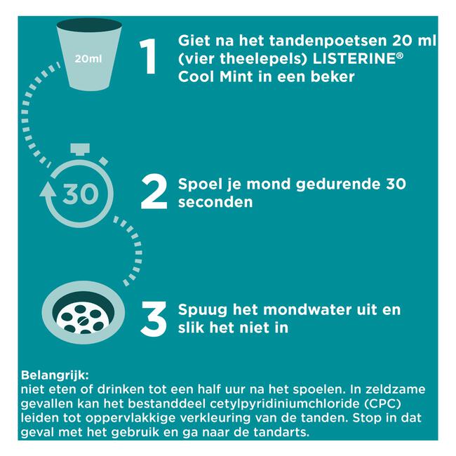 Listerine® Cool Mint Mondspoeling Mini 95 ML