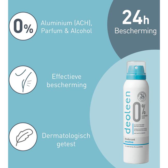 Deoleen Sensitive 0% Aluminium Deodorant Spray 150 ML
