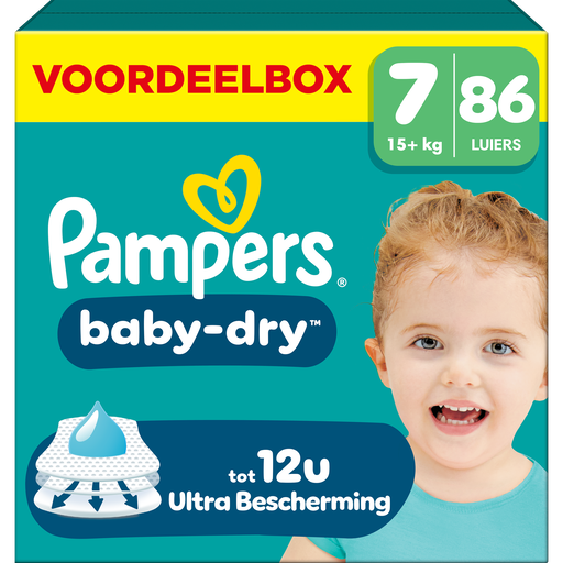 Pampers Baby Dry Voordeelbox Luiers Maat 7 15+ kg 86 stuks